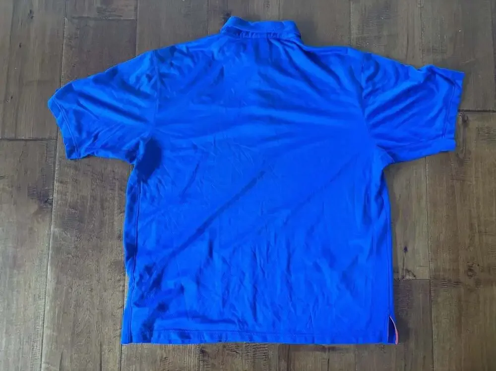 Nike Team University of Florida Gators Men's Polo Shirt Blue Orange XXL